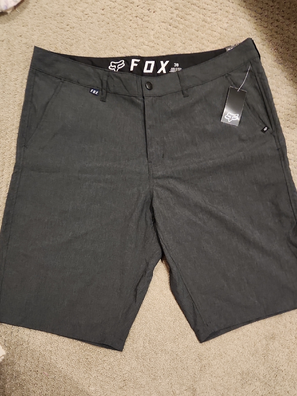NEW FOX Men's Black Performance Shorts 38"